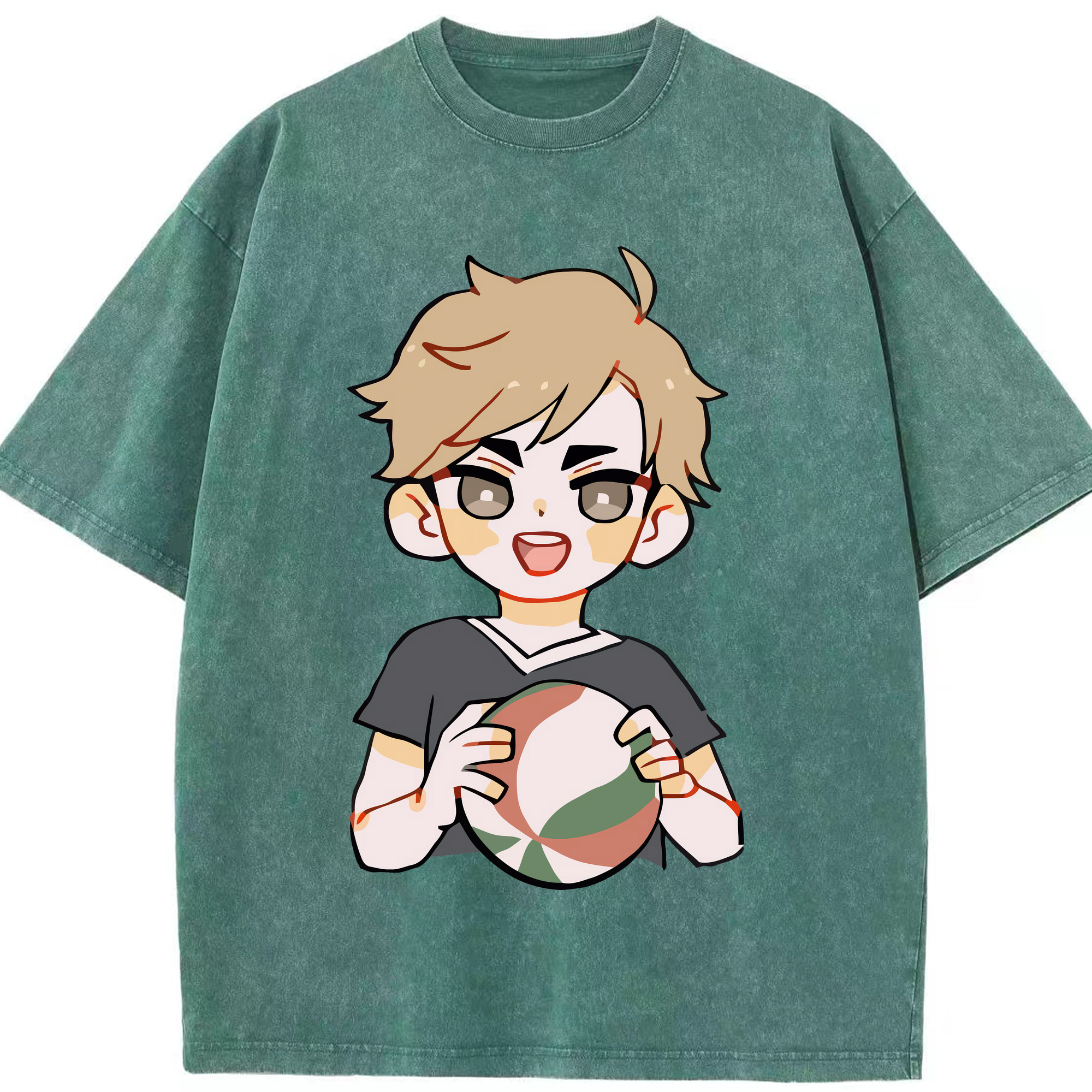 （画像用） ハイキュー!! Haikyu!! 綿100% ヴィンテージ風 半袖Tシャツ（フロントプリント）